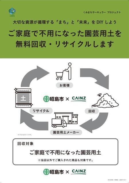 ご家庭で不要になった園芸用土を無料回収・リサイクルします