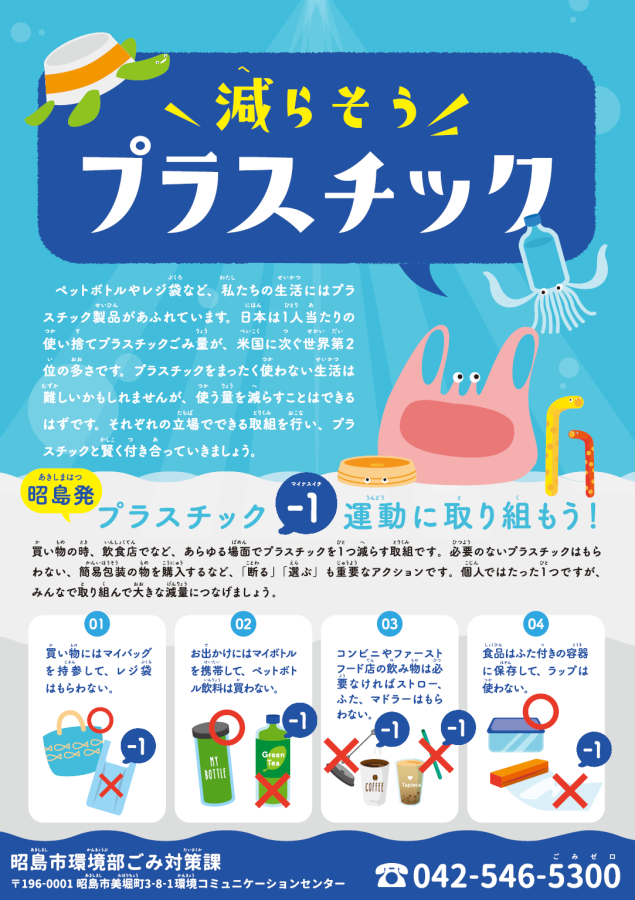 写真：プラスチック減量チラシ　おもて