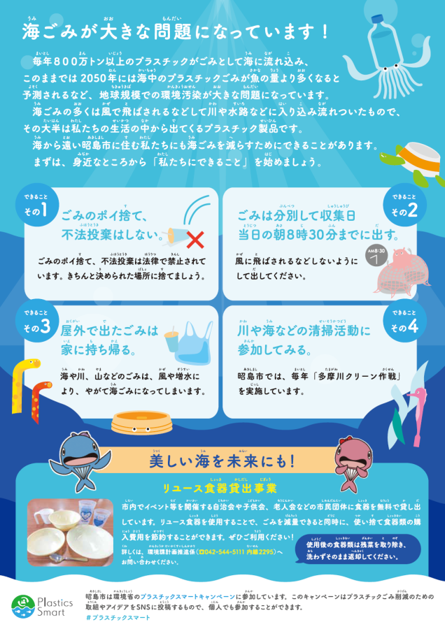写真：プラスチック減量チラシ　うら