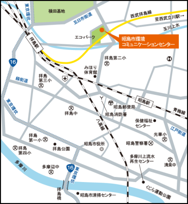 地図：環境コミュニケーションセンター案内図