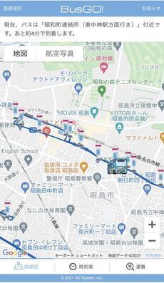 バスゴーの地図画面