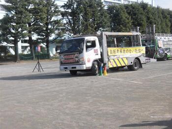 写真：清泉中学校の自転車交通安全教室1