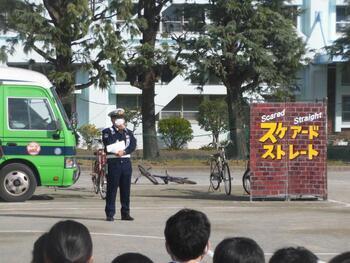写真：清泉中学校の自転車交通安全教室2