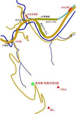 地図：市民の森案内図