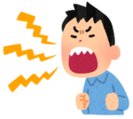 イラスト：大きな声を出している様子