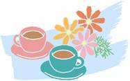 イラスト：花とティーカップ