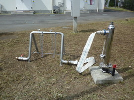 写真：西部配水場応急給水栓