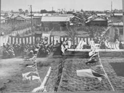 写真：水道部起工式