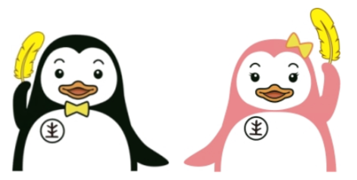 イラスト：更生ペンギンのホゴちゃんとサラちゃん