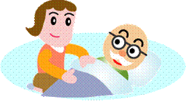 イラスト：介護している様子