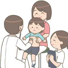 イラスト：子どもの健診