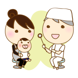 イラスト：幼児の歯科健診