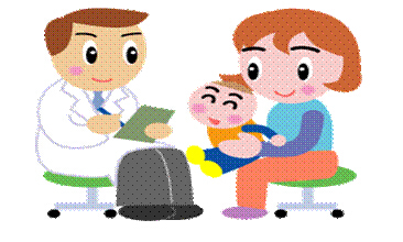 イラスト：医師による診察の様子