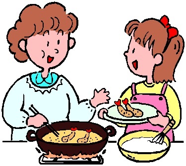 イラスト：調理実習の様子