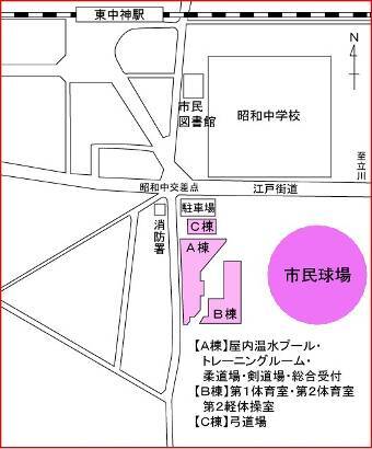 地図：総合スポーツセンター案内図