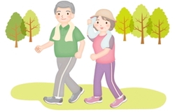イラスト：ウォーキングする人