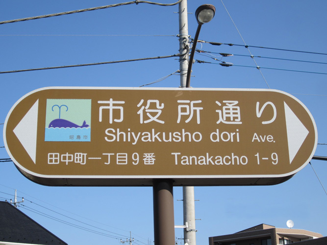 写真：道路案内看板