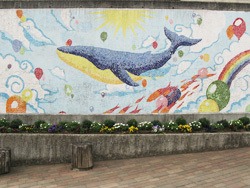 写真：くじら_壁画