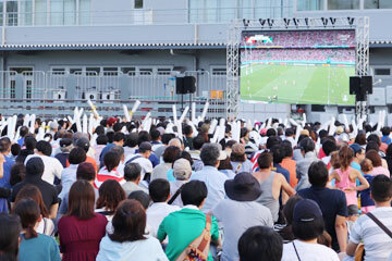 写真：パブリックビューイングの様子
