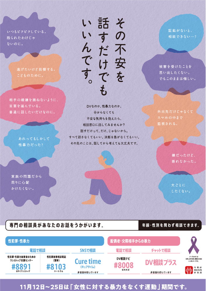 女性に対する暴力をなくす運動のポスター