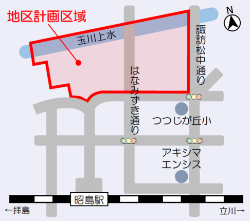 地区計画区域の地図