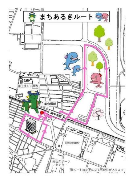地図：まちあるきルート
