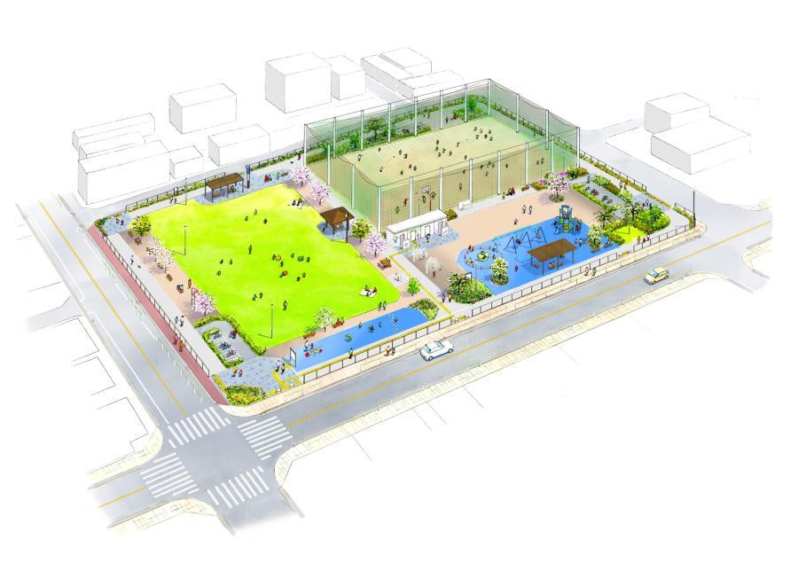 イラスト:新畑公園整備イメージ