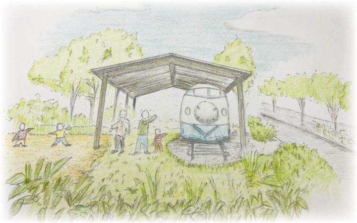 イラスト：補修後の新幹線イメージスケッチ