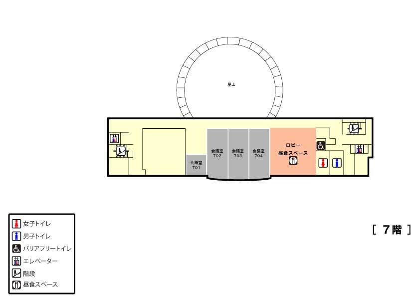 イラスト：市役所7階配置図