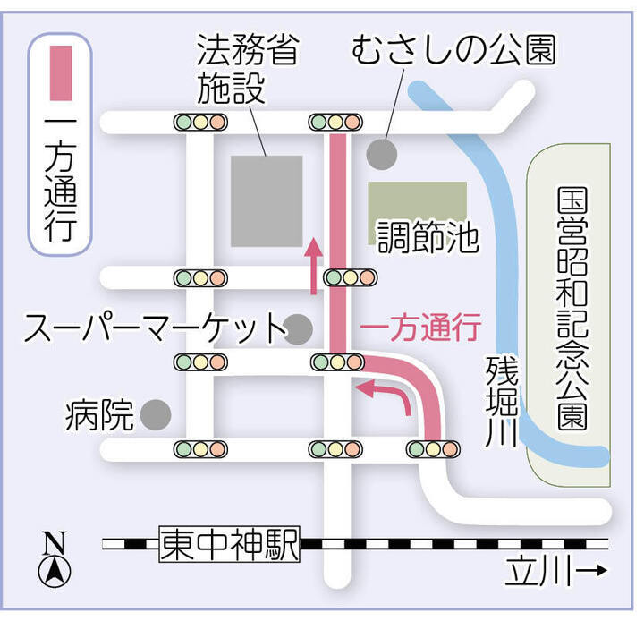 地図：新春駅伝競走大会交通規制