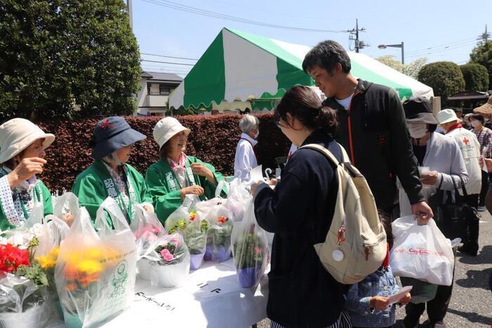 写真：環境緑花フェスティバルでの鉢の無料配布