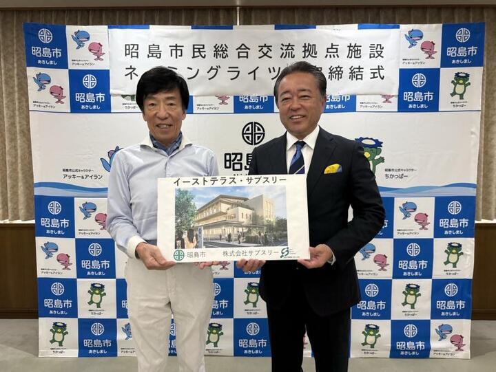 写真：交流拠点ネーミングライツパートナー協定締結式