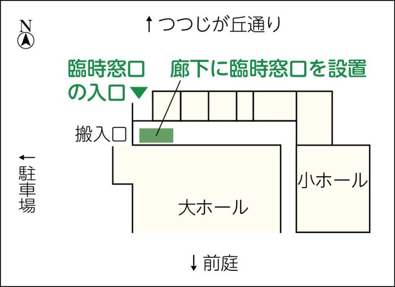 公民館 臨時窓口の地図
