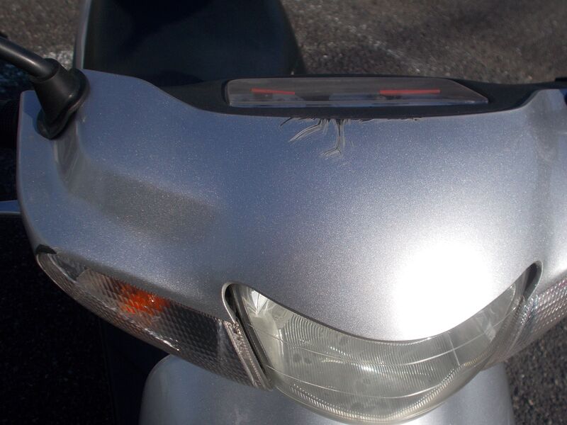 原付バイク傷写真