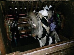 自転車のカバーの巻き付き画像