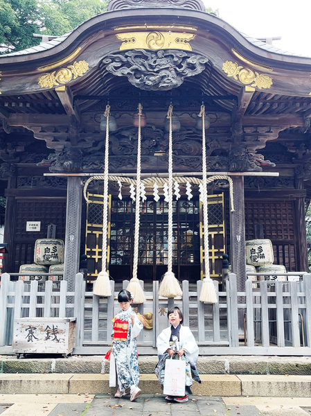 写真:日吉神社での七五三