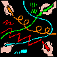 イラスト:クレヨンで線を描いている