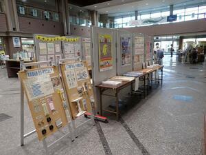 写真：家具転倒対策展示