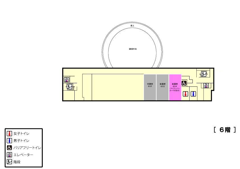 市役所6階配置図