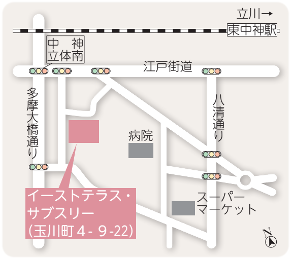 イーストテラス・サブスリー案内図（第二駐車場なし）