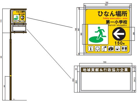 避難誘導標識のイメージ