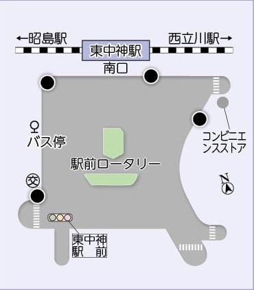 東中神駅南口4台