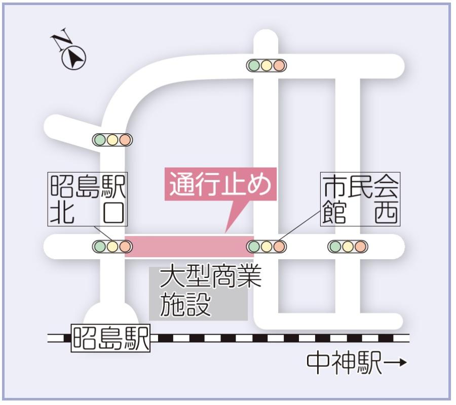 郷土芸能まつり交通規制マップ