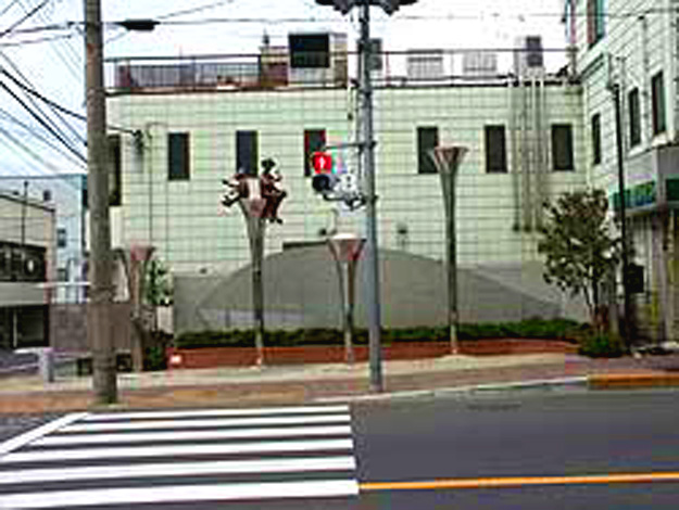 ポケットパークの壁画(八清通り入口)の画像