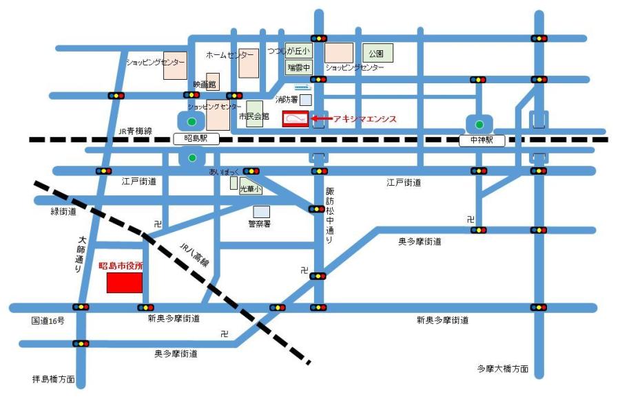 アキシマエンシス周辺地図