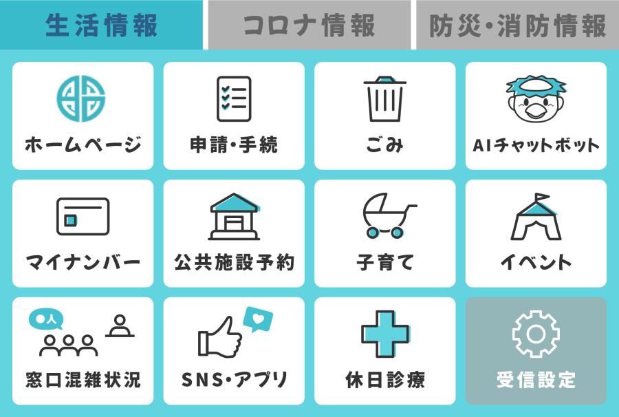 生活情報メニューの画像